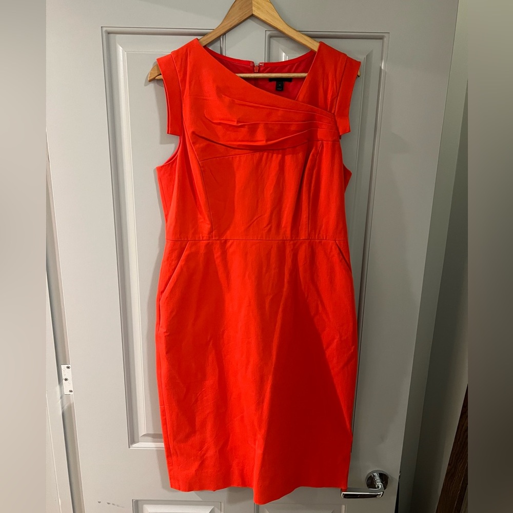 J. Crew orange sheath dress sleeveless size 12